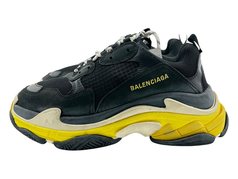 Balenciaga Triple S Black Yellow Sneakers EU 41