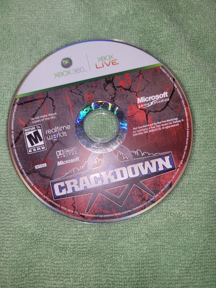 Crackdown (Microsoft Xbox 360, 2007) Disc Only Tested Works