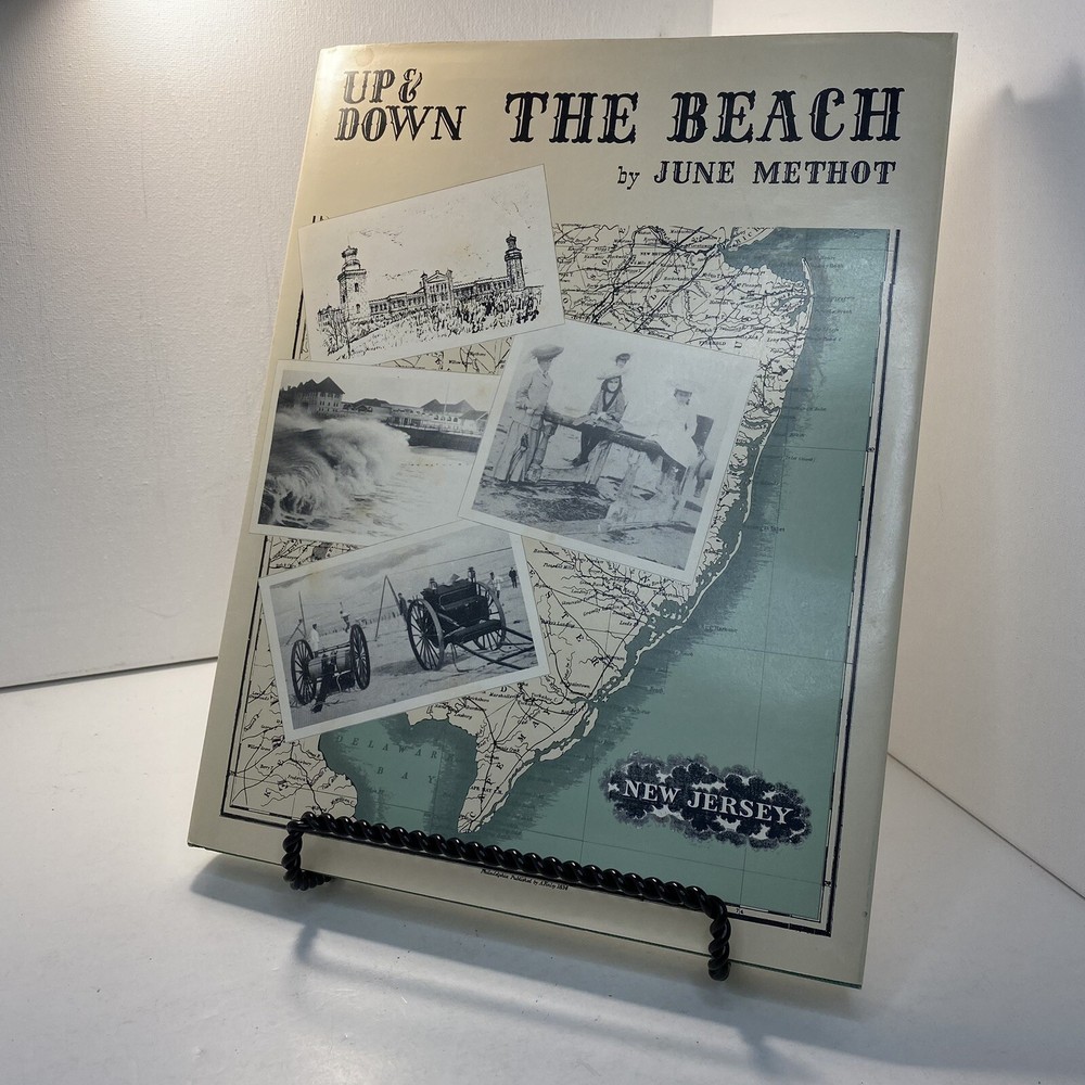 Up & Down The Beach By June Methot - Hardcover/DJ Signed New Jersey Shore