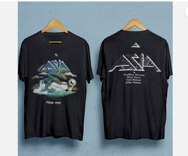 Asia Band tour men t-shirt double-sided black unisex all sizes for fans
