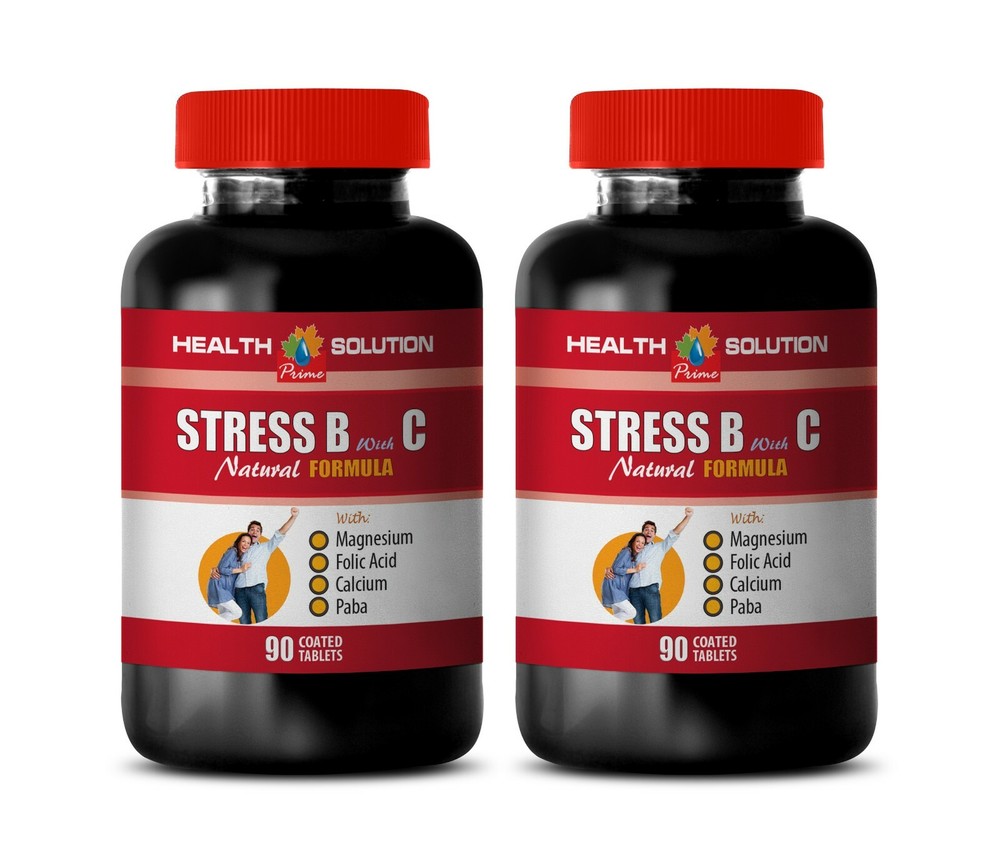 Stress B with C - Mood & Anti-Aging Boost for Men & Women - 2 Bottles