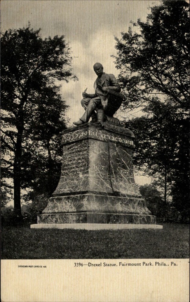 Drexel Statue Fairmount Park Philadelphia Pennsylvania unused c1905 UDB postcard