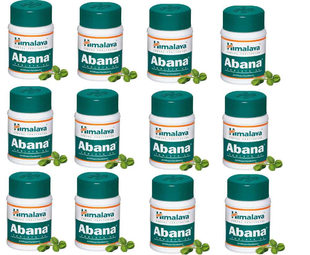 Himalaya Abana 60 Tabs 12 Packs Cholesterol Support Free Shipping  