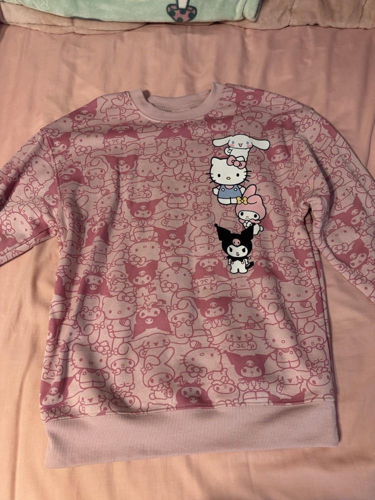 Hello Kitty & Friends Pink Crewneck Sweatshirt XS Sanrio