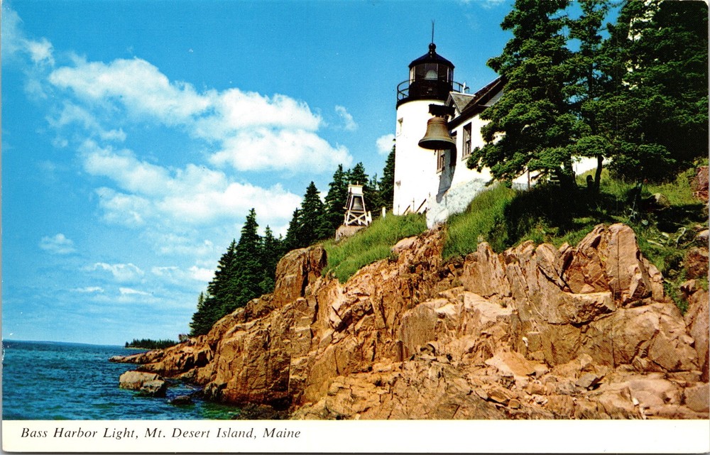 Bass Harbor Light Acadia National Park Mt Desert Island Maine ME UNP Postcard-image