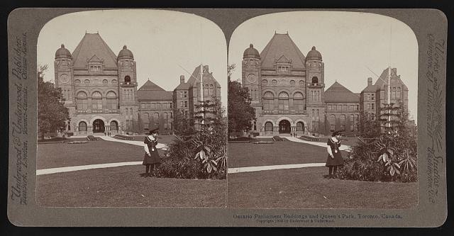 Toronto Ontario Canada Parliament Buildings Queen's Park 1903 Stereo View