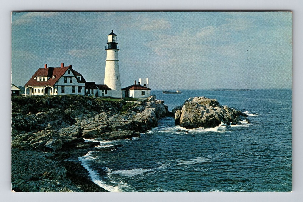 Portland ME-Maine, Portland Head Light Station, Vintage Postcard