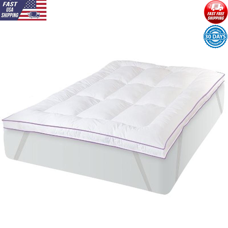 Memory Loft Deluxe Mattress Topper 300 Thread Count Quilted Stain Resistant Full