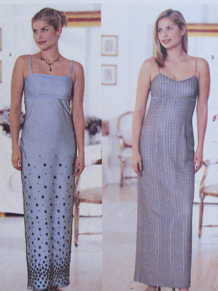 Butterick 6069 Misses Evening Gown Empire Slip Dress Pattern S6-8-10