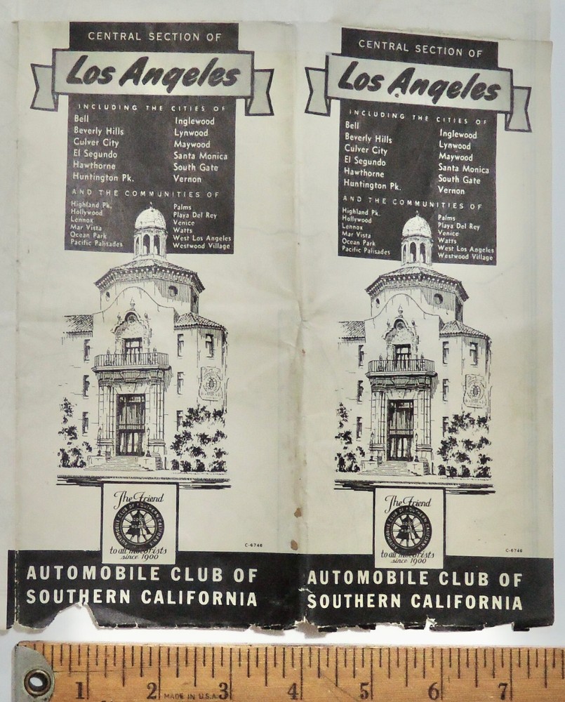 Auto Club of Southern California Map of Los Angeles