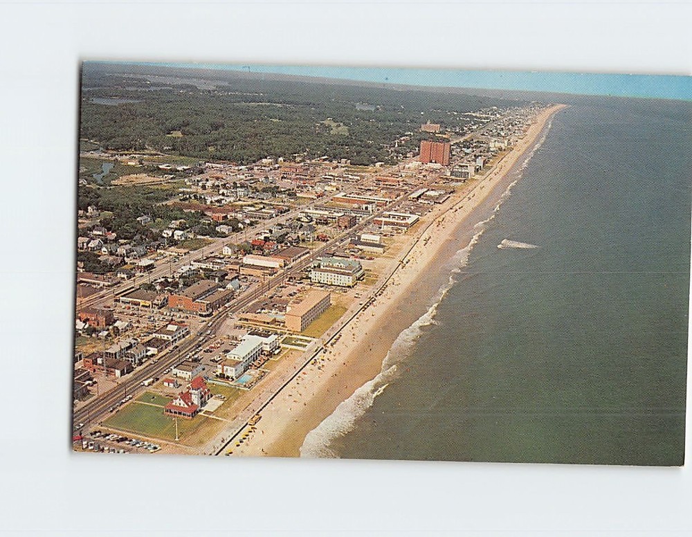 Postcard Aerial view of Beach Resort Virginia Beach Virginia USA