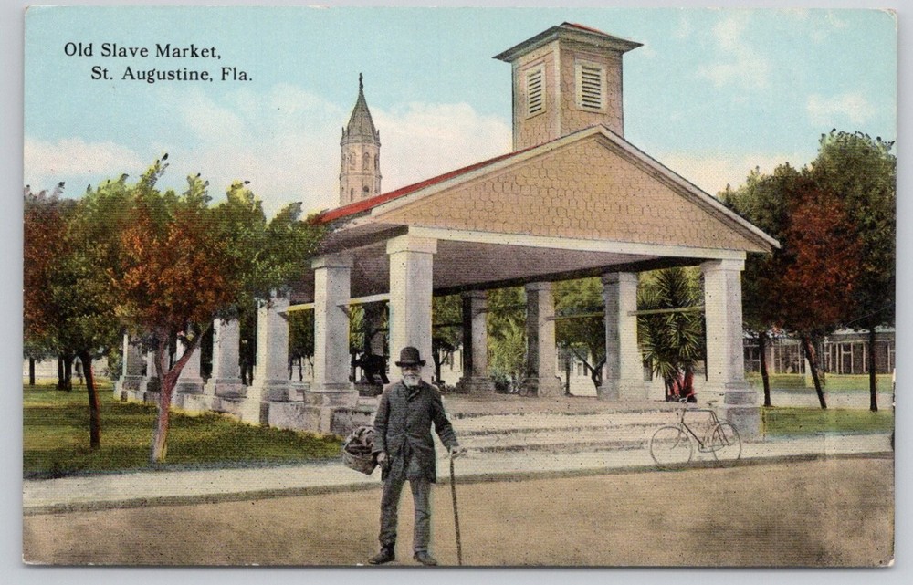 Old Slave Market St. Augustine FL Postcard W. J. Harris Co. Phototone 1910s