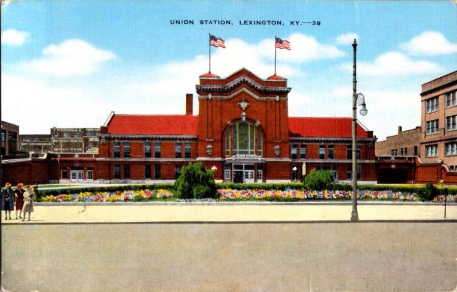 Lexington Kentucky KY : TRAIN STATION SCENE m/14 BA3370