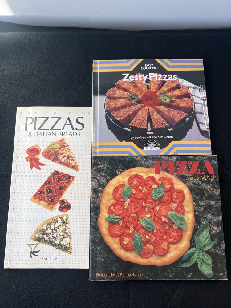 Vintage Pizza Cookbook Lot of 3, paperback and hardcover