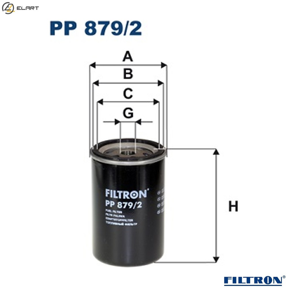 FUEL FILTER PP 879/2 FOR IVECO EUROTECH/MT/MP EUROFIRE EUROTRAKKER EUROCARGO