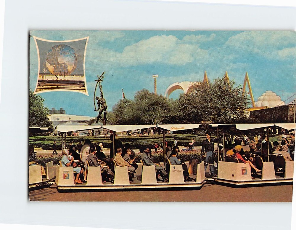 Postcard Glide A Ride Trains New York Worlds Fair New York City New York USA