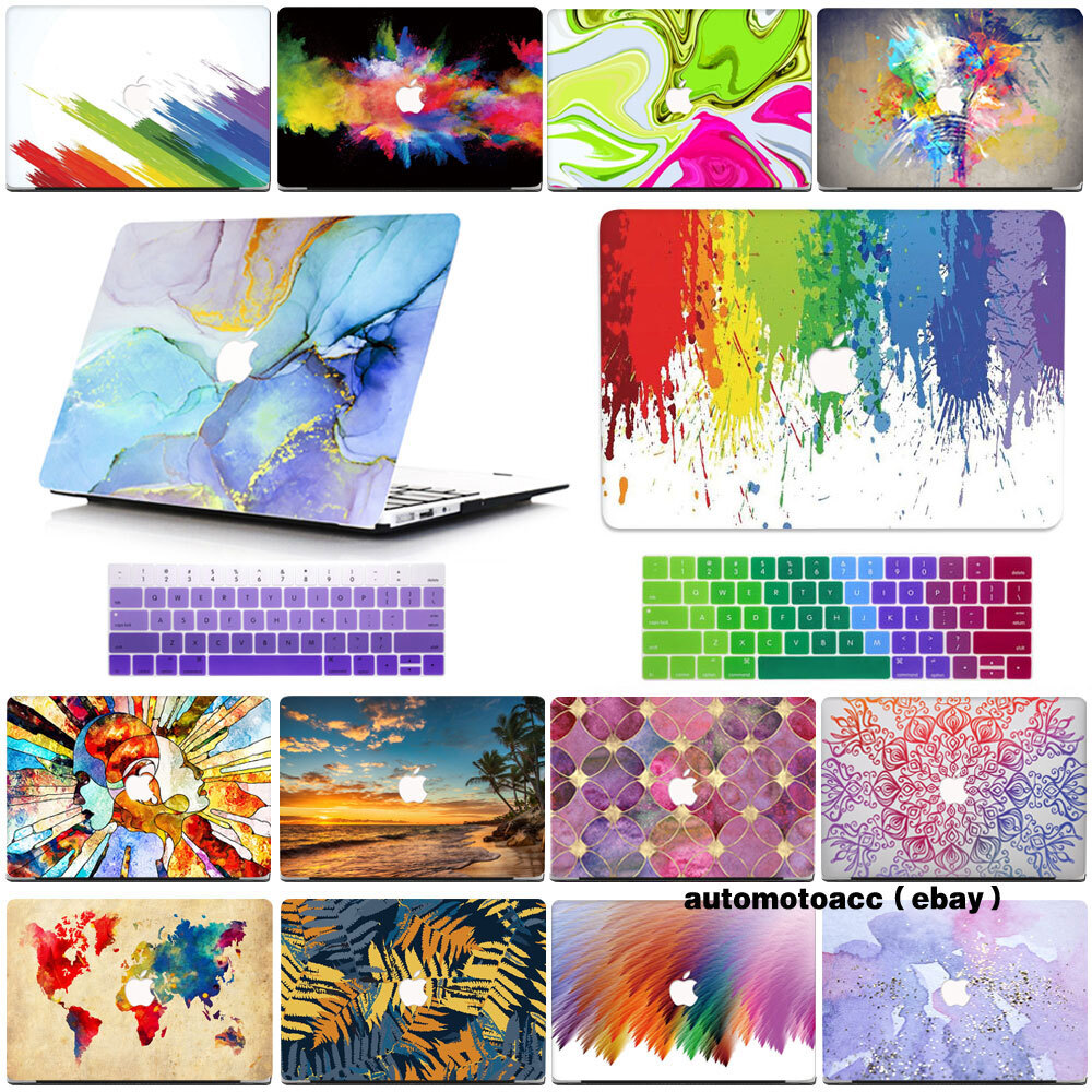 Funda color abstracto para Macbook M4 Pro 14 16 Air 13 15 11 12 pulgadas + cubierta de teclado