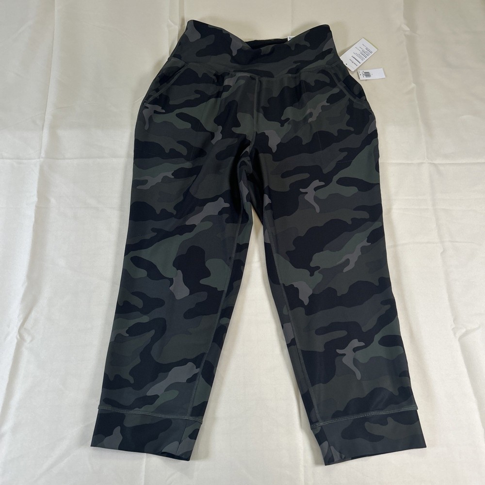 NWT Old Navy Active Powersoft Jogger SZ: L, Camo Crop,High Rise Go-Dry,Pockets