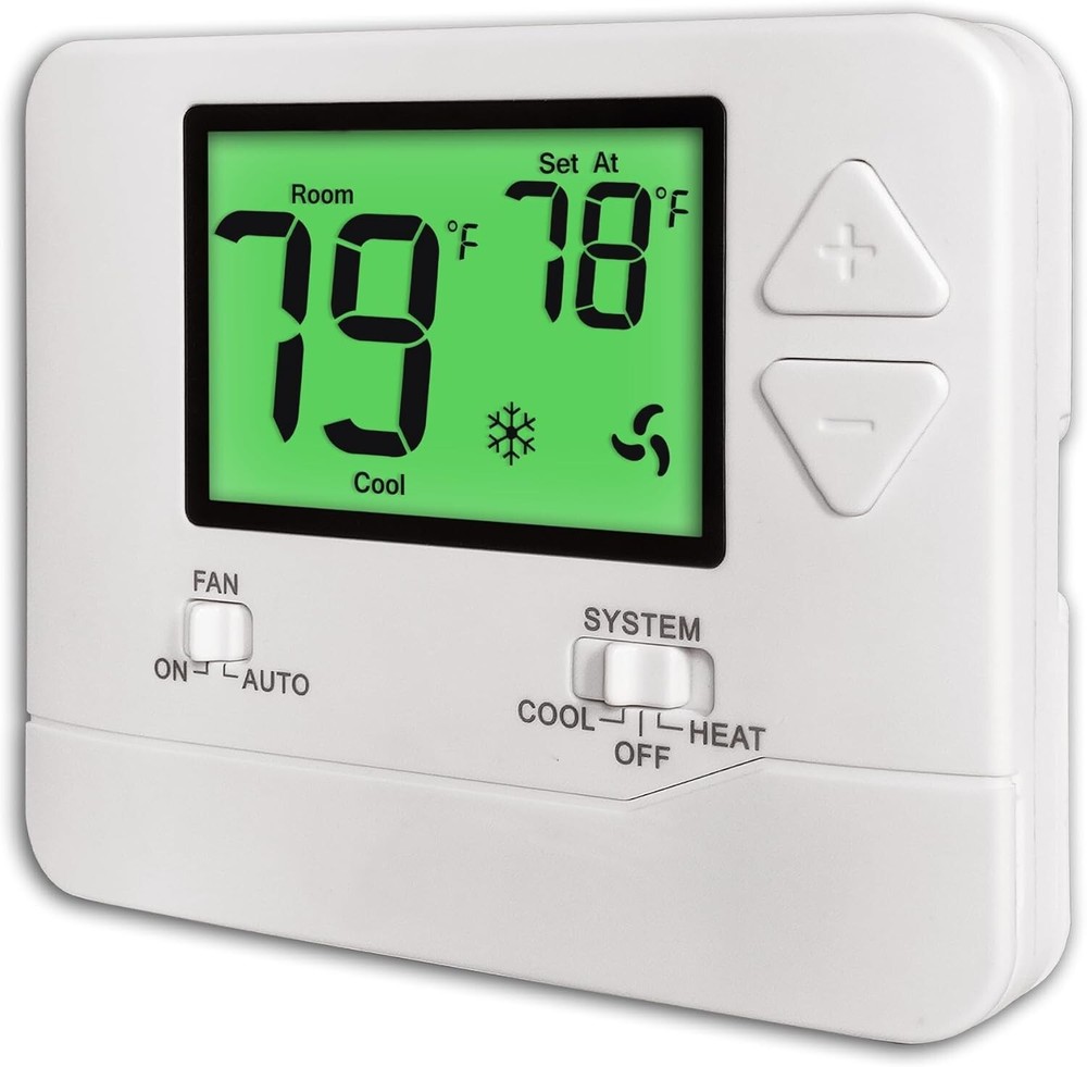 Accurate Temperature Control Thermostat with Low Battery Indicator & Backlight-image