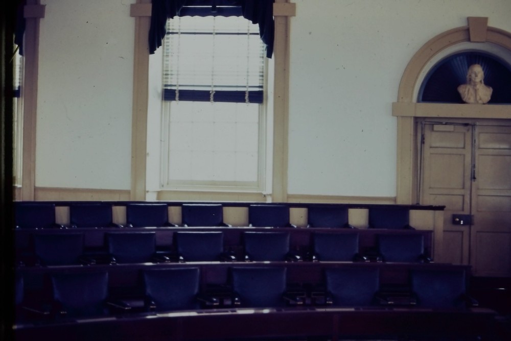 c1960's 35mm Slide Film Interior Auditorium Seating Bust Window USA Person