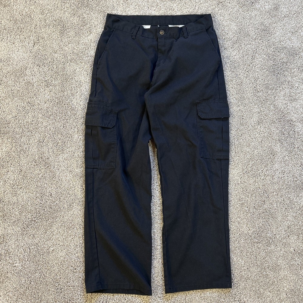 Dickies Carpenter Pants Mens 32x30 Black Straight Leg Cargo Utility Work Light