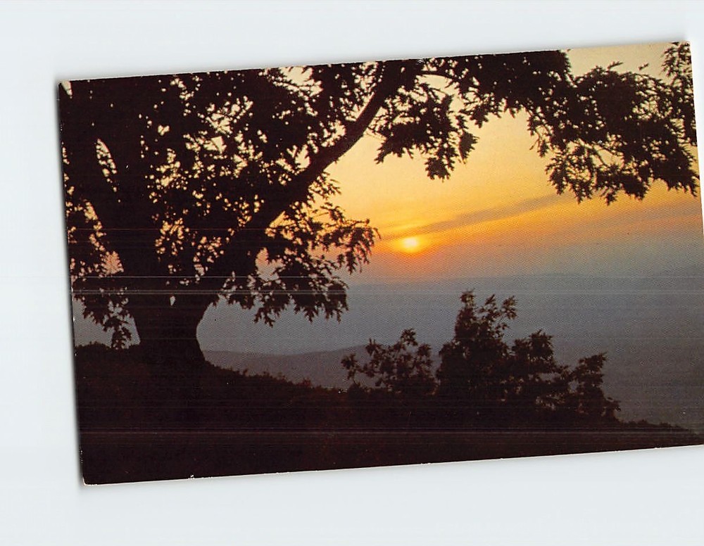 Postcard Sunset View Big Meadows Lodge Terrace Shenandoah National Park Virginia