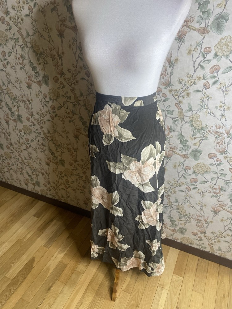 JONES NEW YORK Womens Floral Flared Lined Skirt Side Zip Size 18W Vintage
