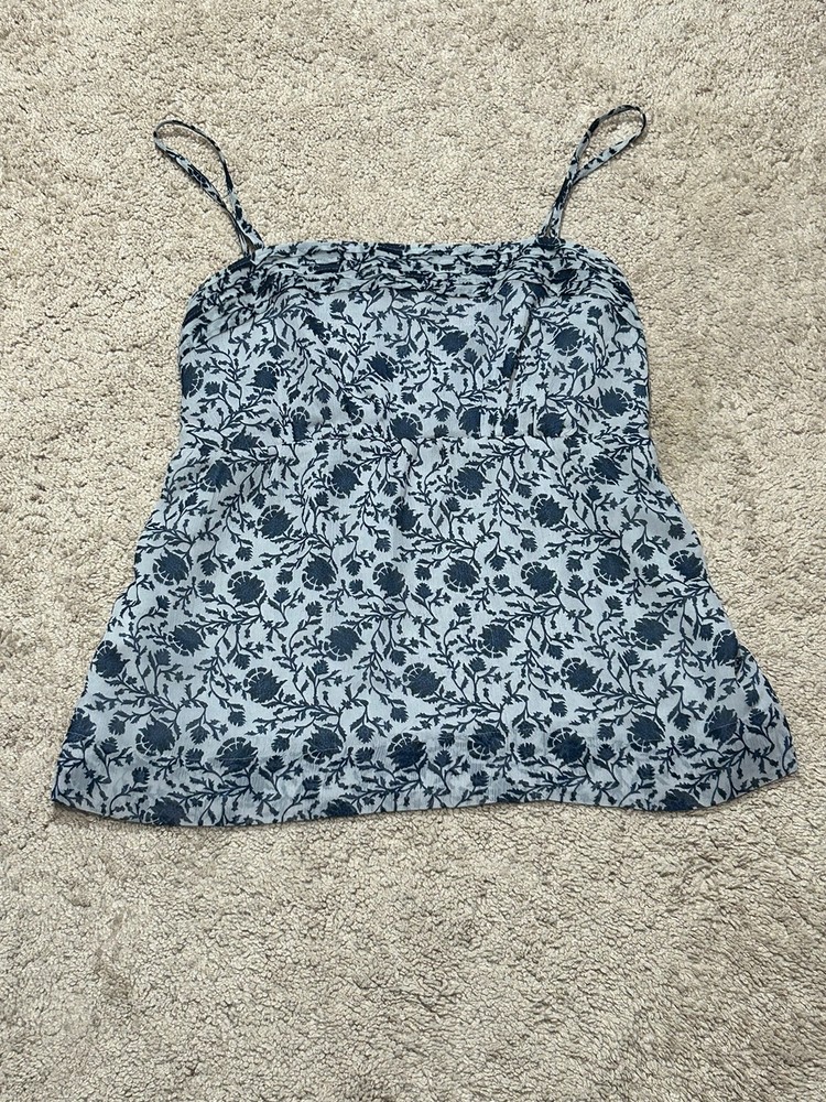 Loft Womens Shirt Size Small Multicolor Floral Print Lightweight Flowy Lined