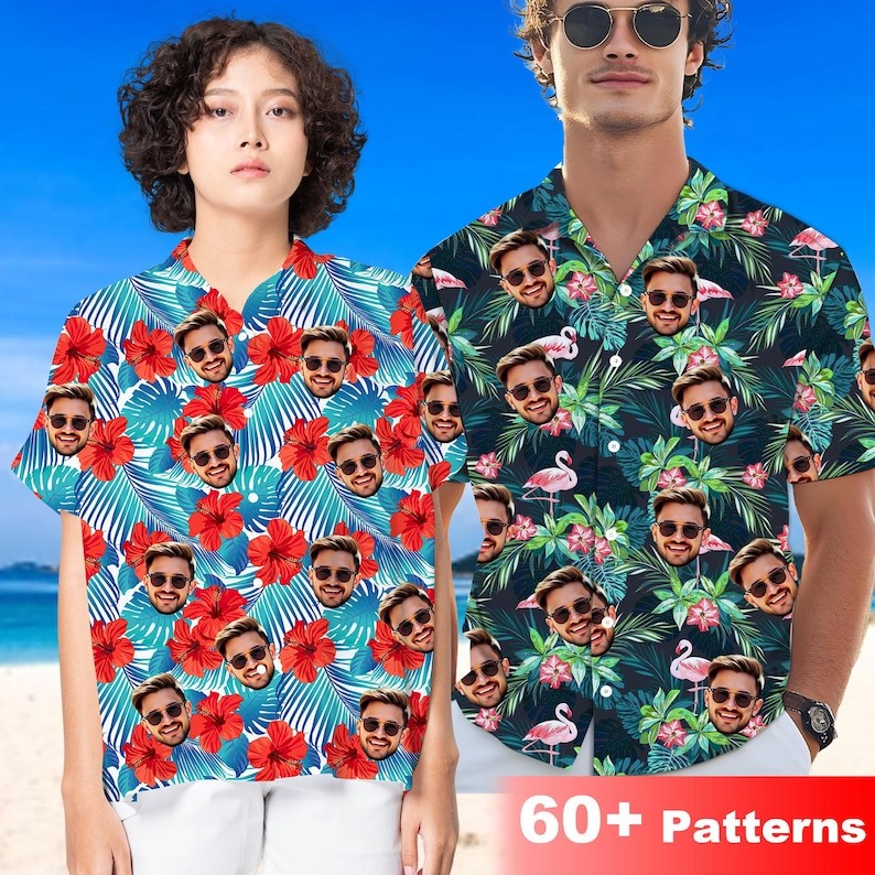 Custom Face Photo Hawaiian Shirt Personalized Funny Aloha Gift