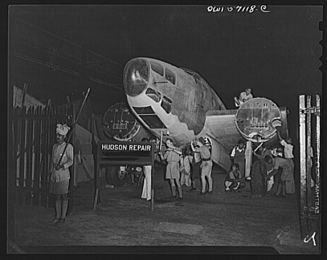 India 1943 Hudson bomber repair lend-lease English Chinese Indian crews