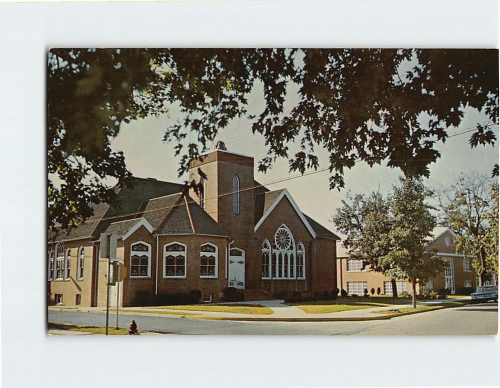 Postcard St. John's Methodist Church Pine & Poplar Streets Seaford Delaware USA