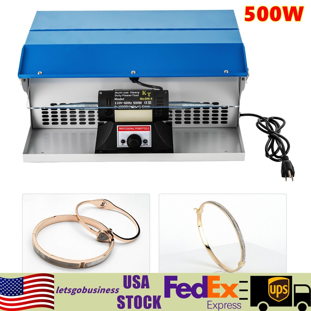 Dust Collector Bench Top Polisher Polishing Buffing Machine Jewelry Making 500W