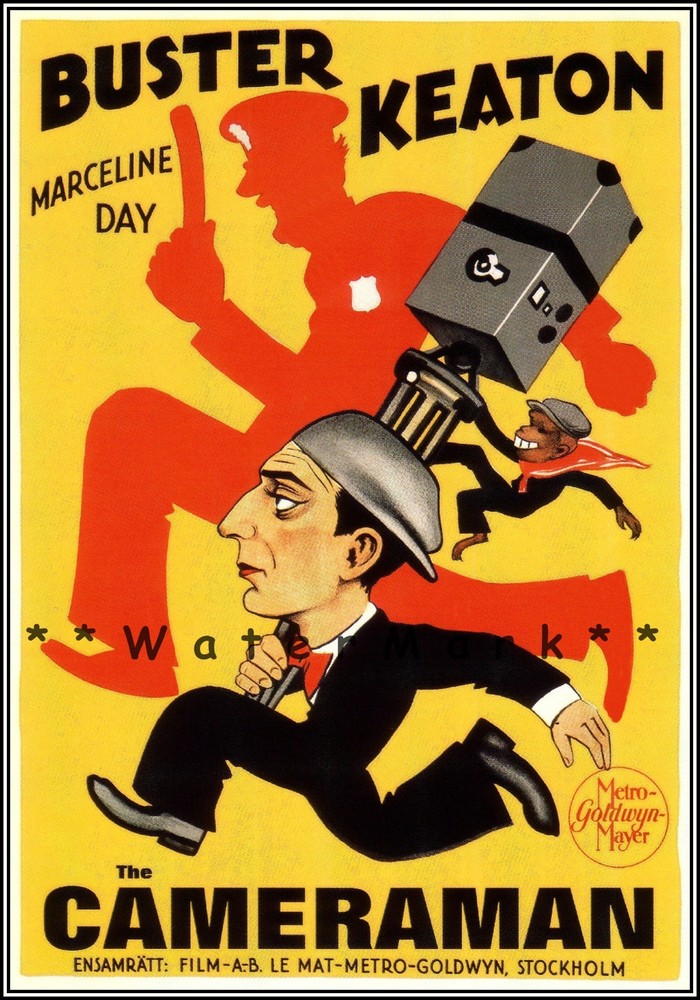 The Camera Man 1928 Buster Keaton Vintage Poster Print Retro Movie Film Art