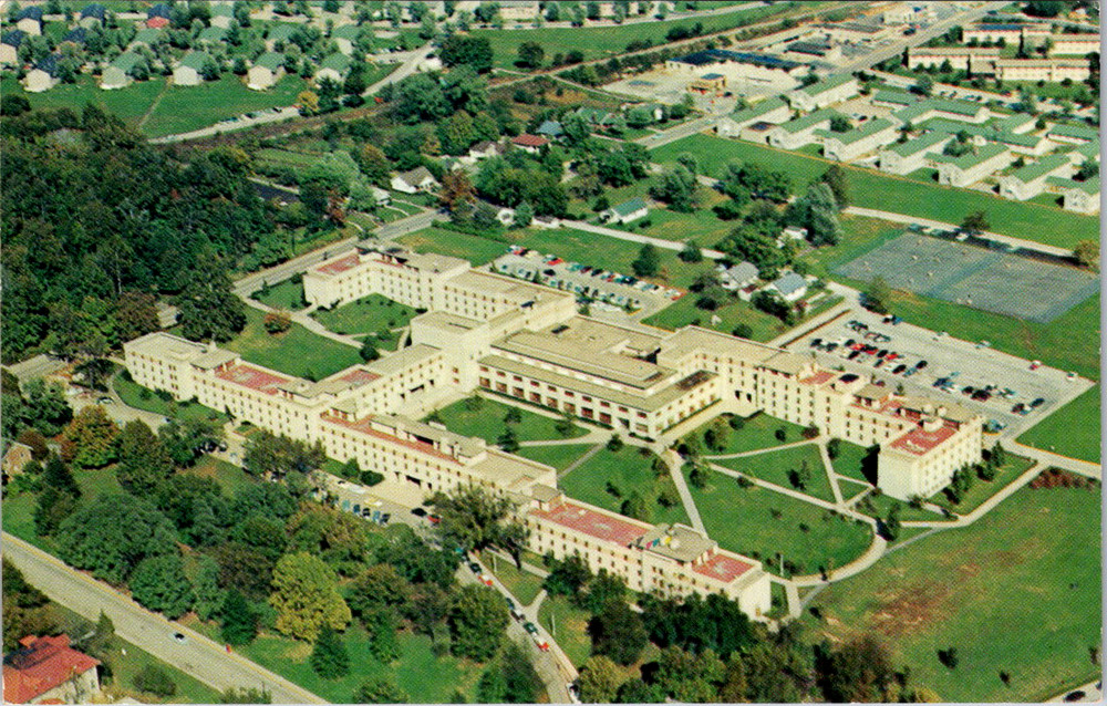 Vintage Postcard Mens Quadrangle Indiana University Bloomington Aerial