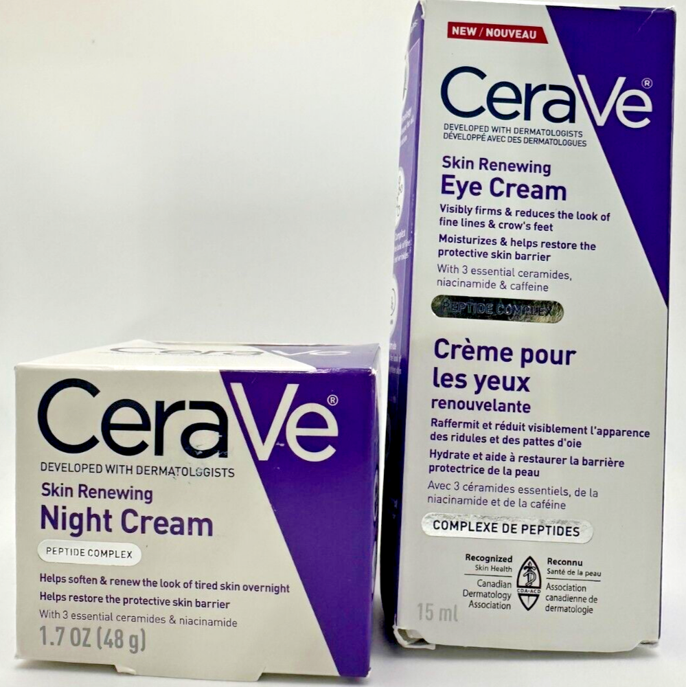 CeraVe Skin Renewing Night Cream and eye cream