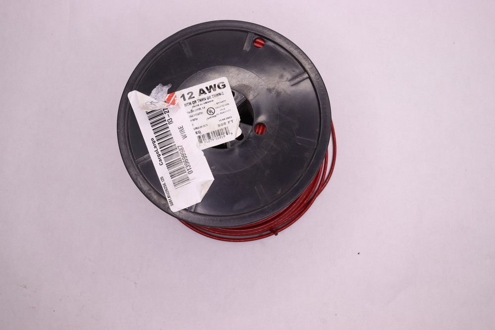 Cargo Largo Submersible Pump Cable w/ Ground Wire 12 AWG Red PVC 500 ft.