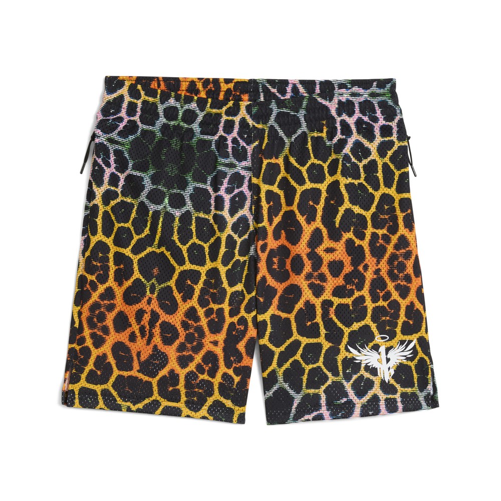 PUMA Melo Alien Skins Graphic Basketball Athletic Shorts Mens Black Casual Athle