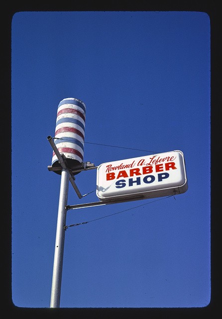 Photo:Abilene Texas 1979 Lefevre Barber Shop Barber Pole Sign
