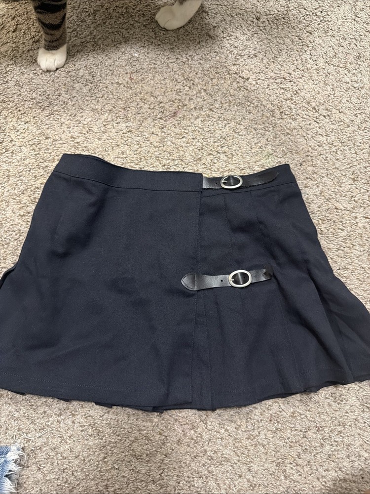 Brandy Melville John Galt Dana Pleated Mini Skirt Navy NWT