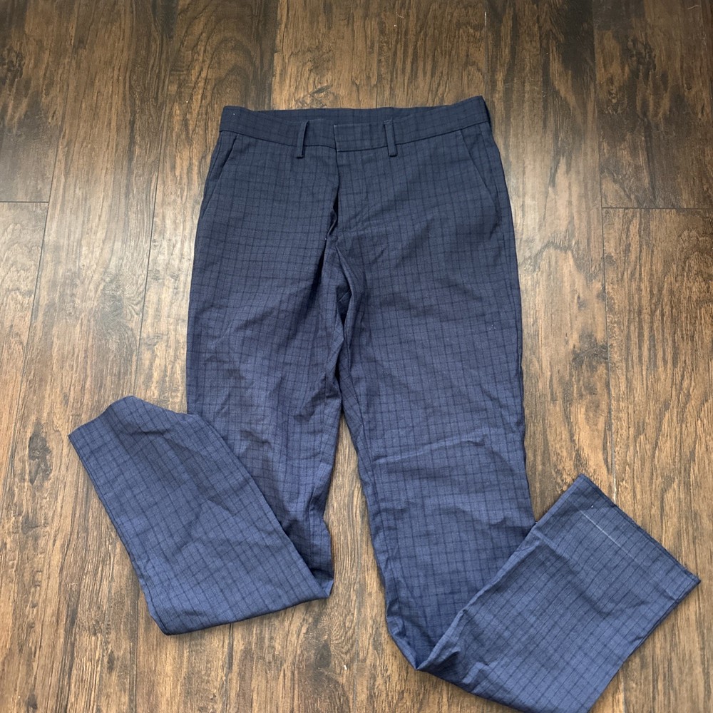 Perry Ellis Portfolio Modern-Fit Stretch Resolution Dress Pants, Navy, 30x33