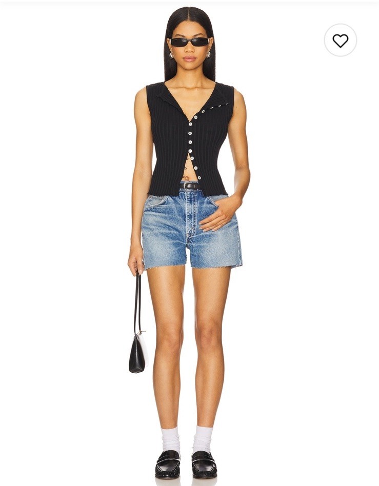 NWT Free People Tilly Vest In Black Size M