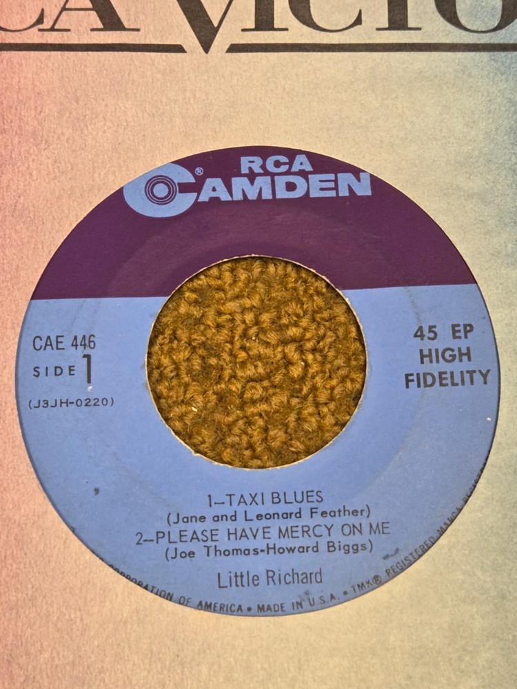 45 RPM Little Richard RCA CAMDEN 466 Taxi Blues / Get Rich Quick + 2 VG