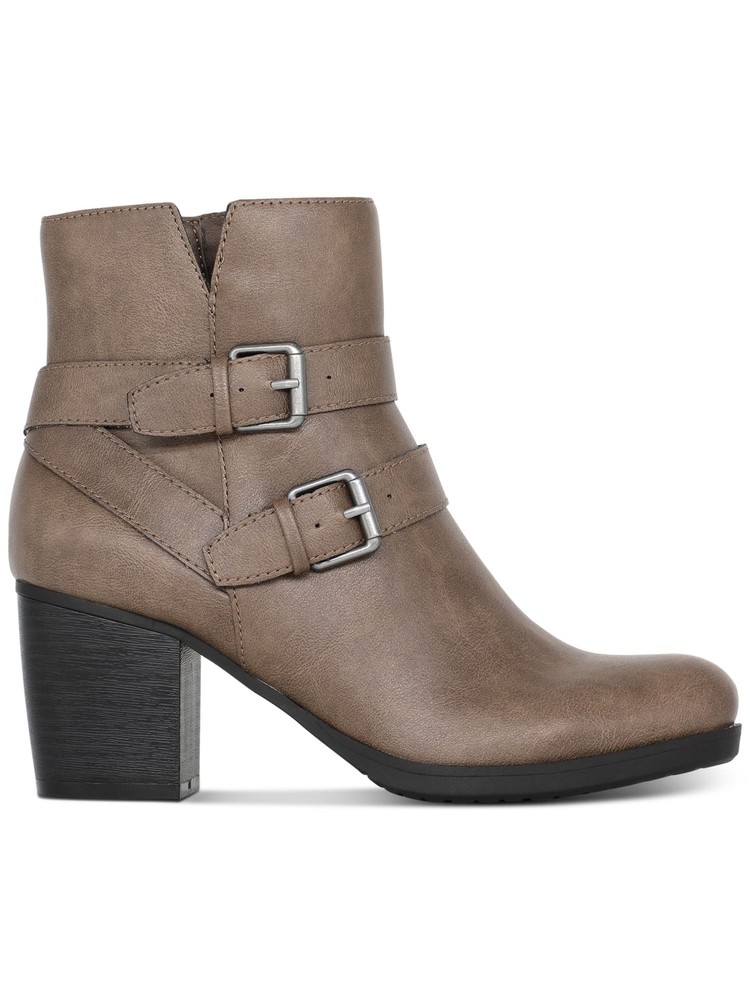 STYLE & COMPANY Womens Brown Fortunata Almond Toe Block Heel Booties 9.5 M