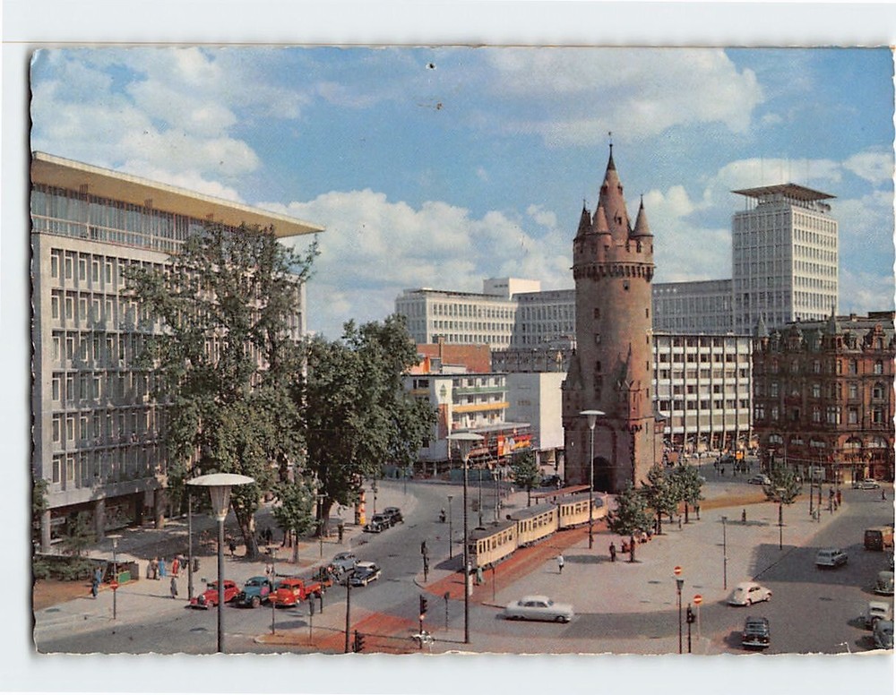 Postcard Eschenheimer Turm Frankfurt Germany