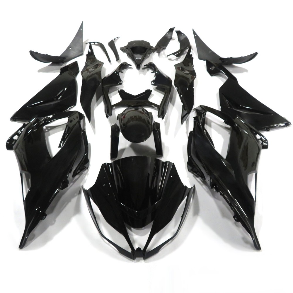Glossy Vivid Black Fairing Kit Bodywork For Kawasaki Ninja ZX6R ZX636 2013-2018