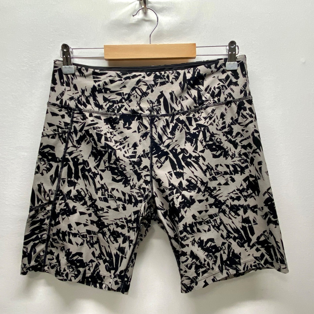 Calvin Klein Performance Bike Shorts Women's XL Grey Black High Waist Activewear