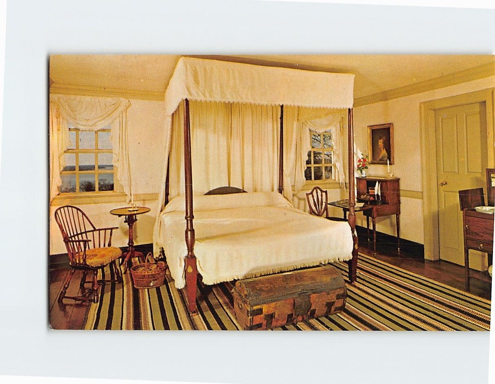 Postcard Washingtons Bedroom at Mount Vernon Virginia USA