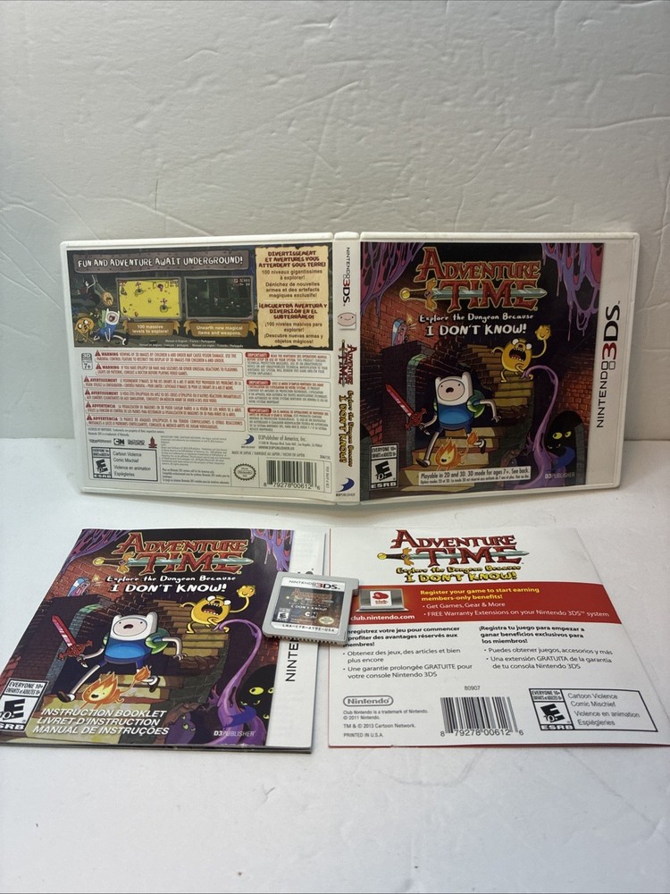Adventure Time Explore the Dungeon Because I Don't Know! Nintendo 3DS 2DS CIB