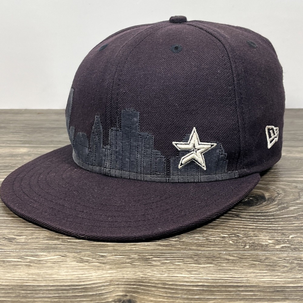 Houston Astros Vintage New Era 59FIFTY Hat Cap Size 7. Houston Skyline (RARE)