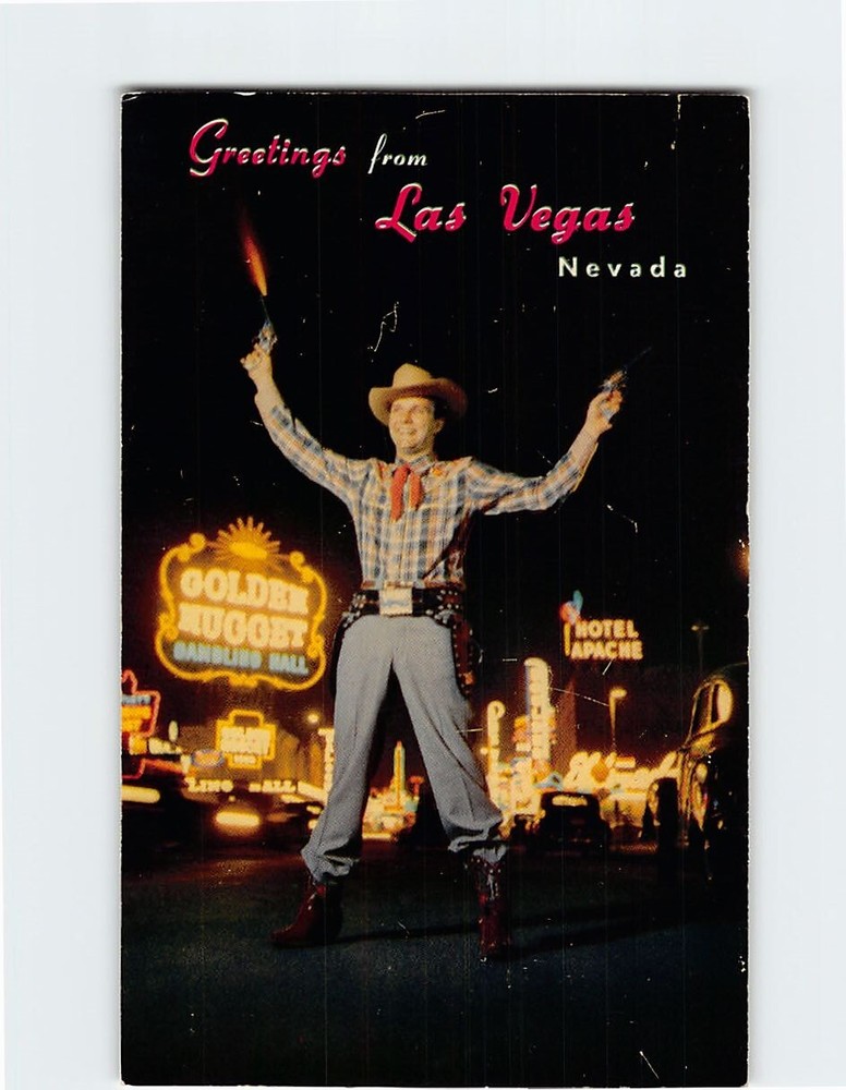 Postcard Greetings from Las Vegas Fremont Street Las Vegas Nevada USA